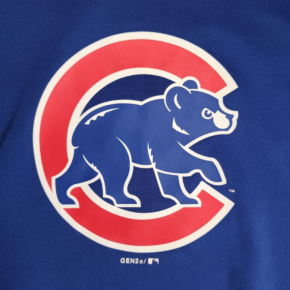 Gen2 Chicago Cubs Hoodie Youth XL Blue Red White MLB Performance Sweatshirt Logo - Picture 2 of 6